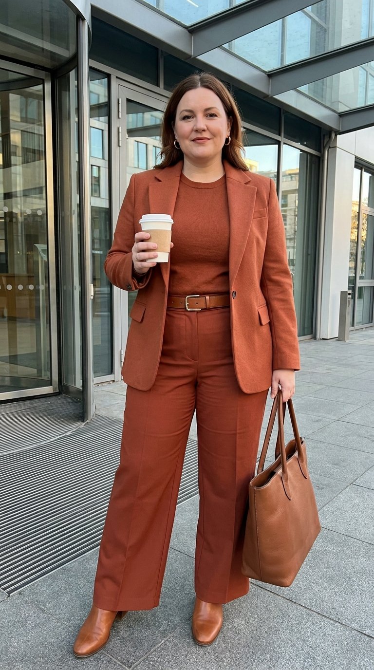 13 Monochrome Business Casual Outfits for Plus Size Women That Look Effortlessly Chic